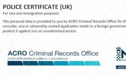 ACRO Police certificate